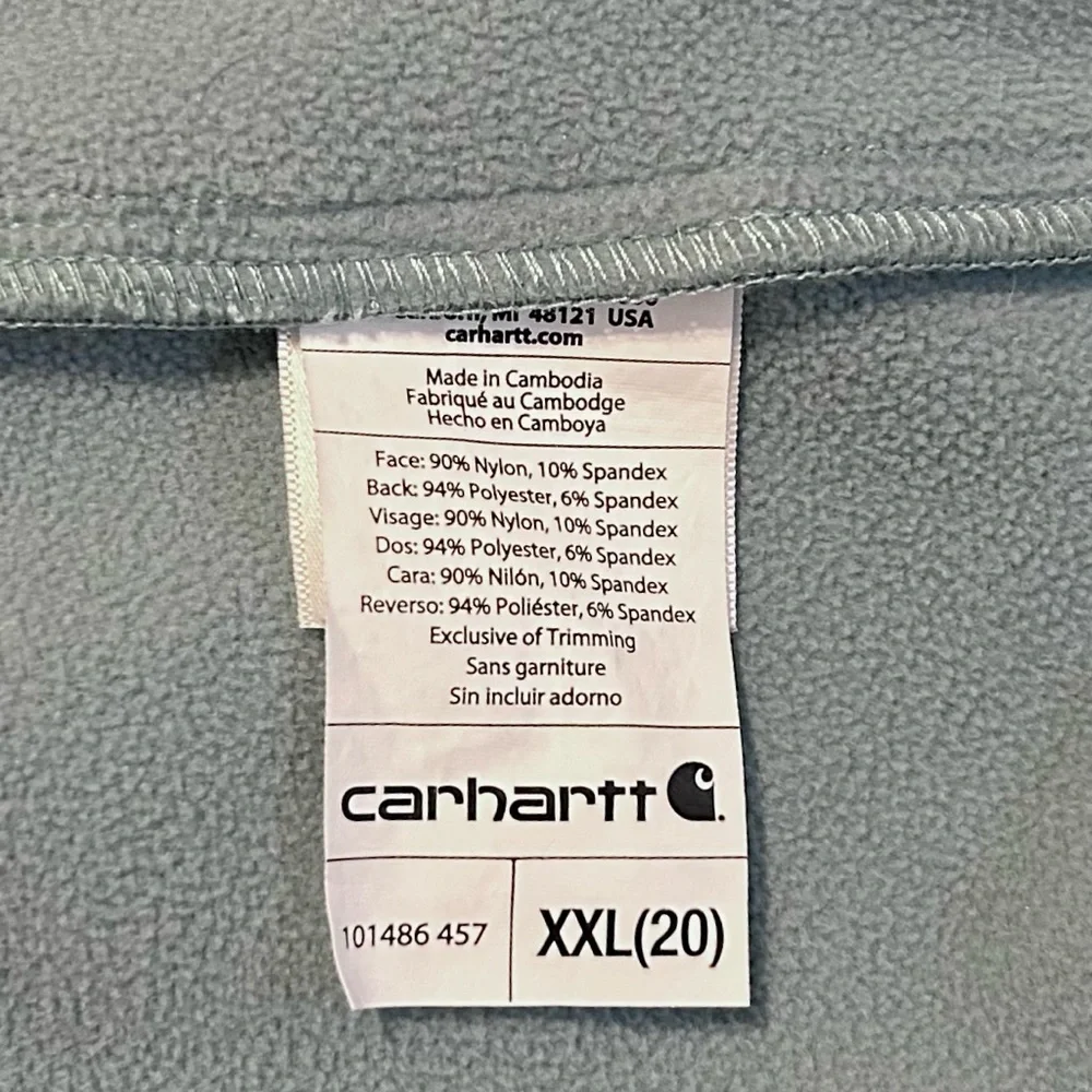 Carhartt Men's Teal Blue Full-Zip Performance Jacket. Size XXL - Picture 9 of 9